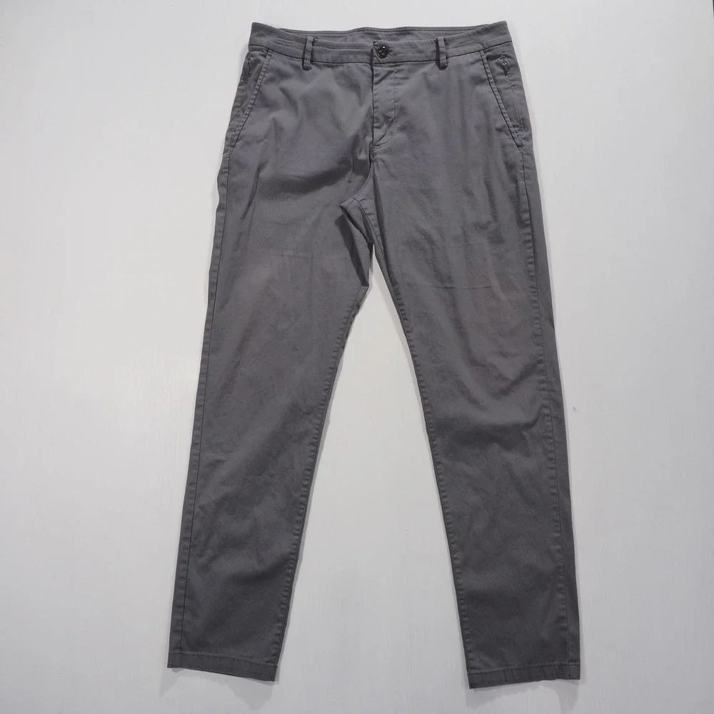 Birddogs Pants Mens 34x32 Gray Boomstick Performance Chino Stretch Casual Modern